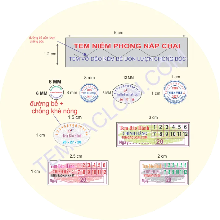 In tem vỡ, tem bể giòn và dẻo tại Công ty in ấn Thiên Việt TP.HCM