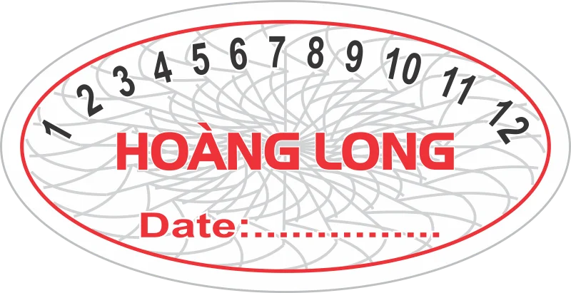 Mẫu in tem vỡ bảo hành hình elip oval thực tế số 5