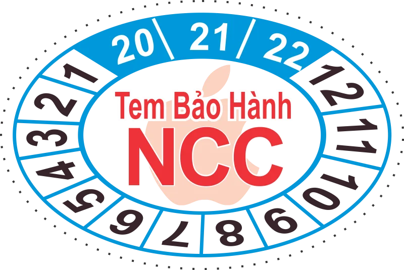 Mẫu in tem vỡ bảo hành hình elip oval thực tế số 6