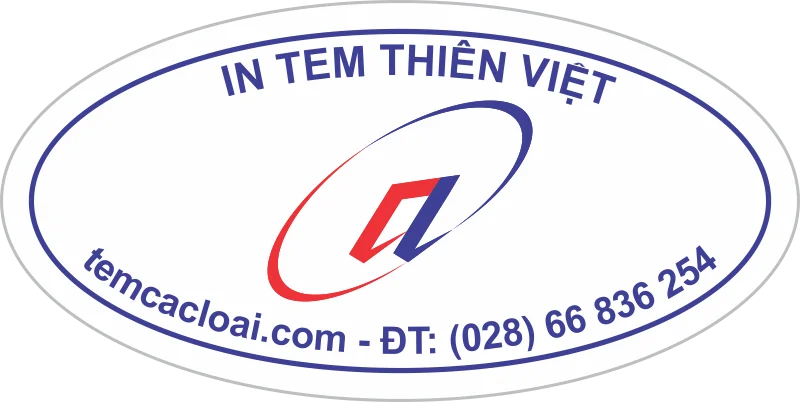 Mẫu in tem vỡ bảo hành hình elip oval thực tế số 9