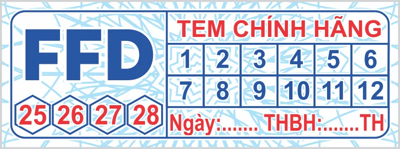 Mẫu in tem vỡ bảo hành hình chữ nhật thực tế số 2