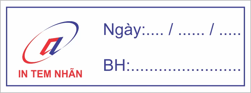 Mẫu in tem vỡ bảo hành hình chữ nhật thực tế số 5