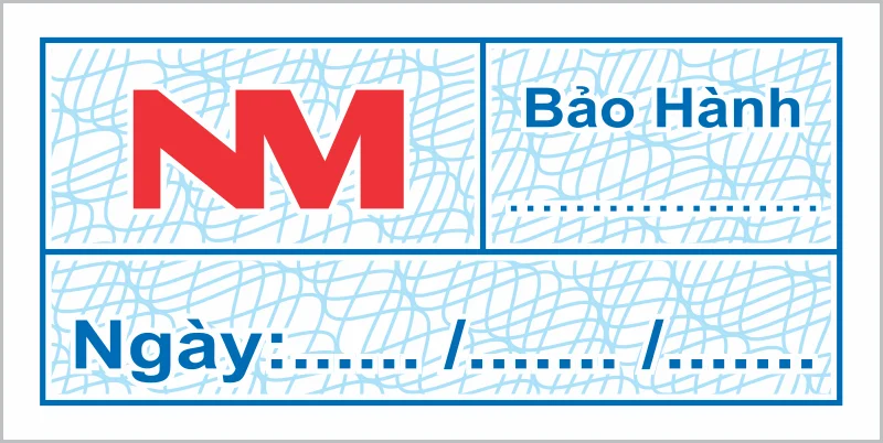 Mẫu in tem vỡ bảo hành hình chữ nhật thực tế số 7