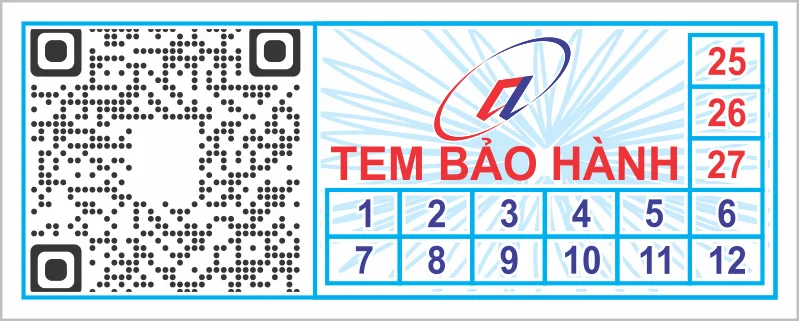 Mẫu in tem vỡ bảo hành hình chữ nhật thực tế số 10