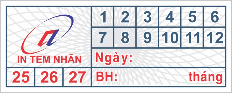 Mẫu in tem vỡ bảo hành hình chữ nhật thực tế số 11