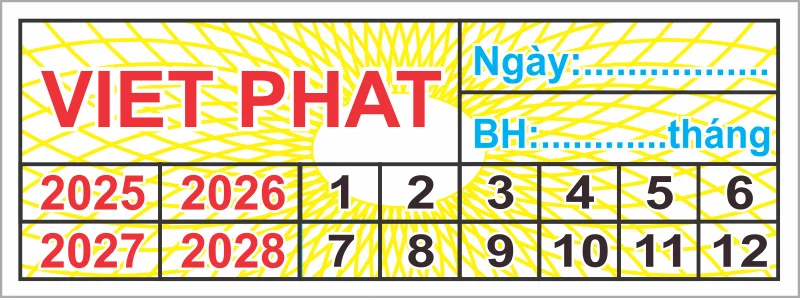 Mẫu in tem vỡ bảo hành hình chữ nhật thực tế số 14