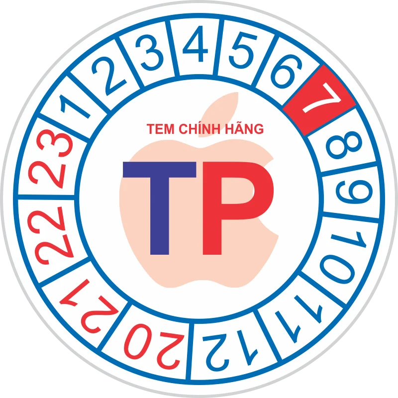 Mẫu in tem vỡ bảo hành hình tròn thực tế số 2