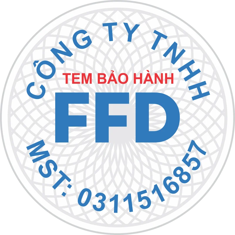 Mẫu in tem vỡ bảo hành hình tròn thực tế số 6