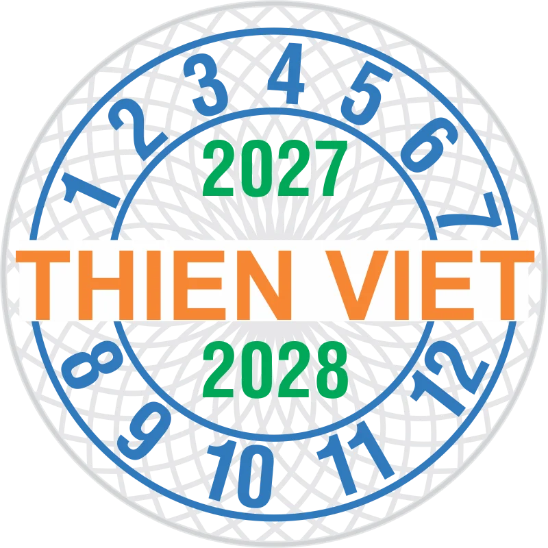 Mẫu in tem vỡ bảo hành hình tròn thực tế số 17
